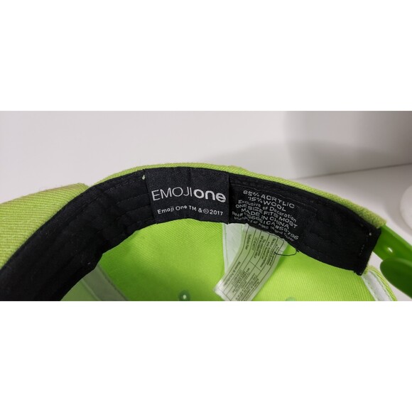 Green Alien Snapback Hat EMOJI One 2017 Novelty Stylized UFO Extraterrestrial - Picture 5 of 6